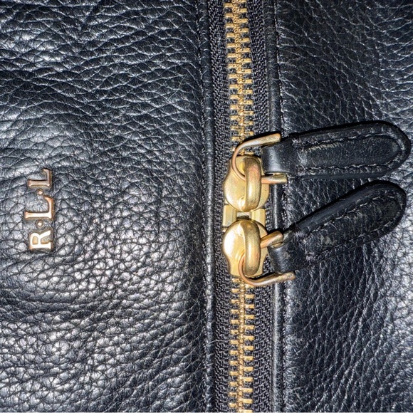 Vintage Lauren Ralph Lauren Maysey Satchel Leather Convertible Crossbody Purse - Picture 4 of 9